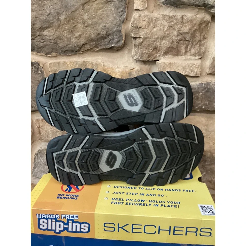Skechers Hands Free Slip-ins Tresmen Reece Charcoal Mens 11 Extra Wide New